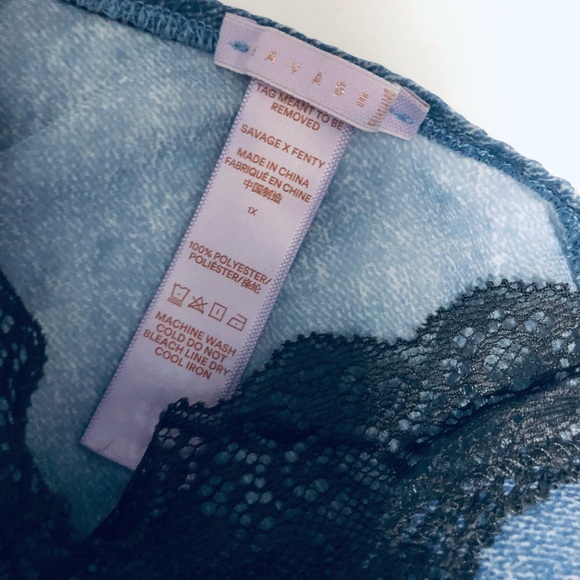 Fenty lace camisole Size 1X EUC light blue - Picture 2 of 4